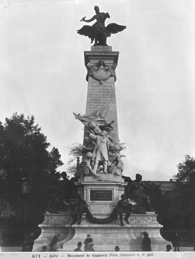 Monument to Leon Gambetta, central group, cour Napoleon, Louvre, 1888 by Jean Paul Aube